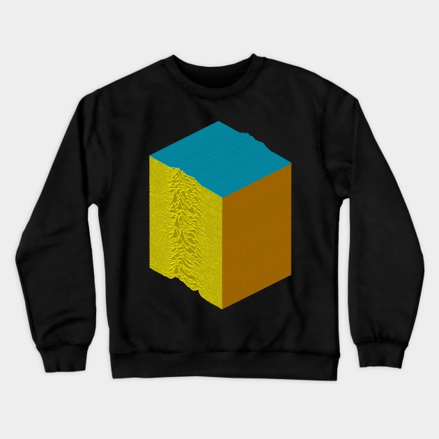 3D Colored Unknown Pleasures Inspired Graphic Design Artwork Crewneck Sweatshirt by DankFutura